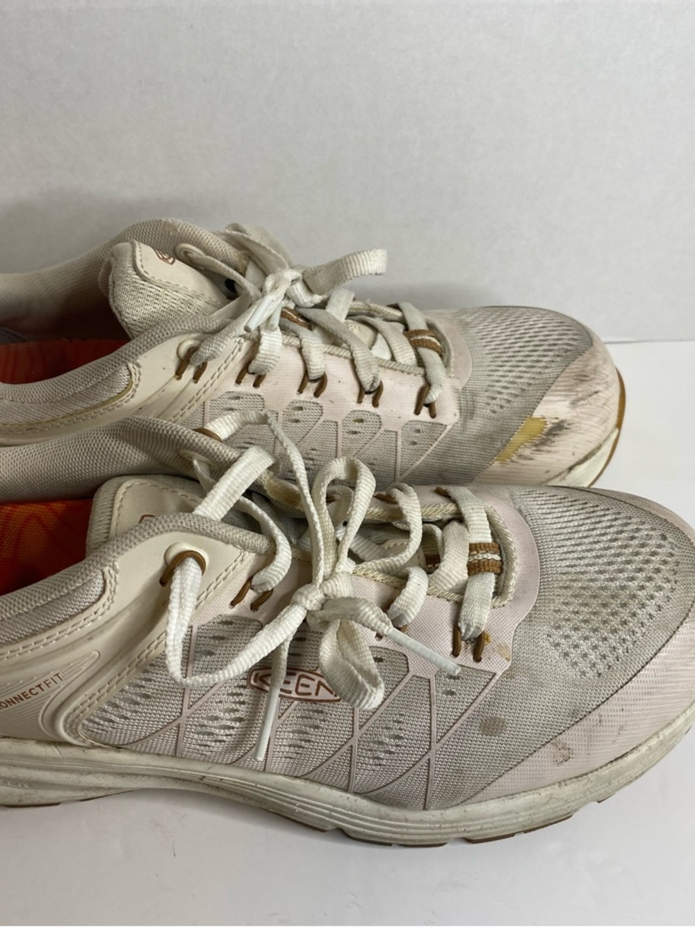 Keen Women's Off-White Athletic Sneakers with safety toe guarding